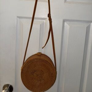 Handwoven round Rattan bag
